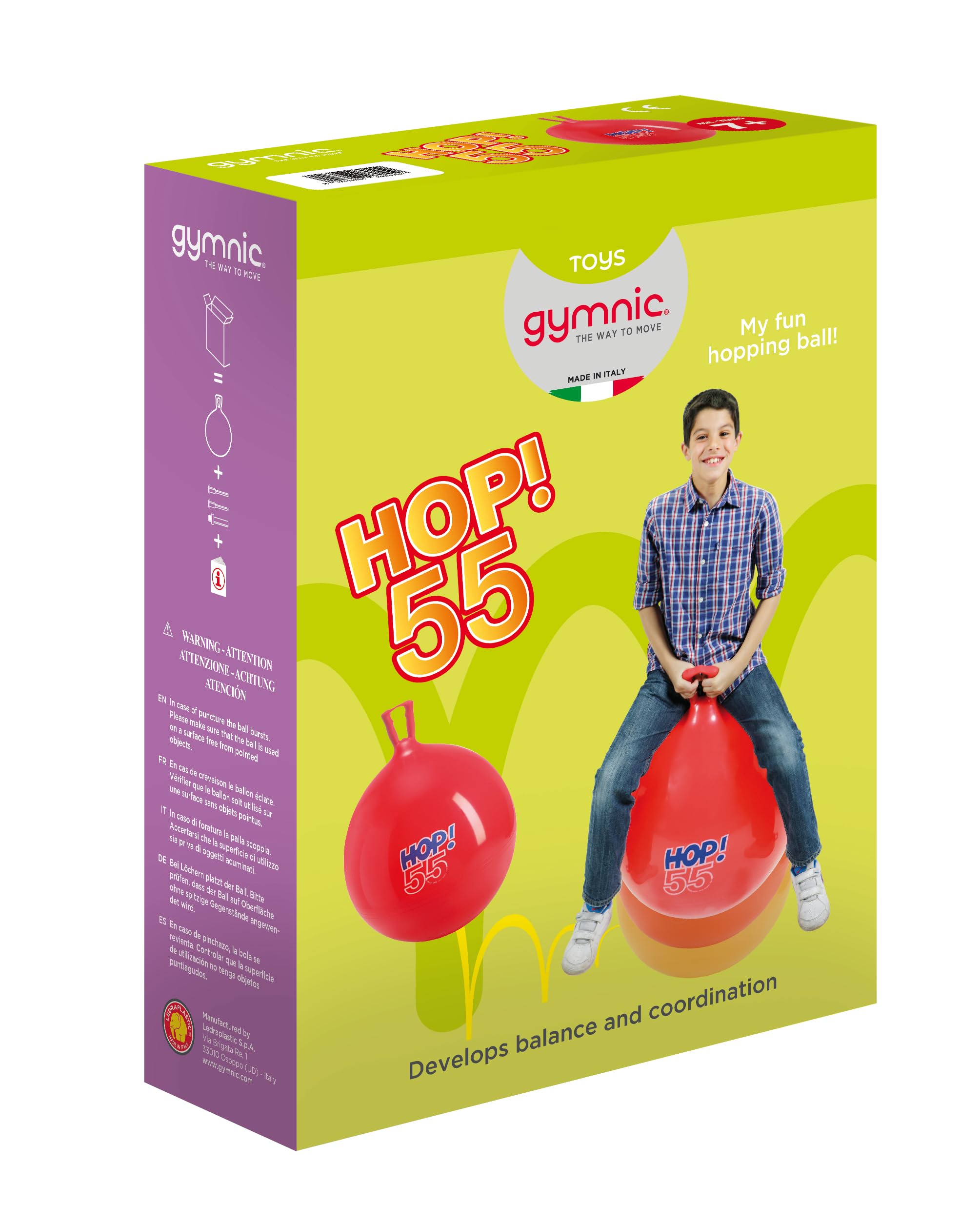 Gymnic / Hop-55 22" Hop Ball, Red - Image 10
